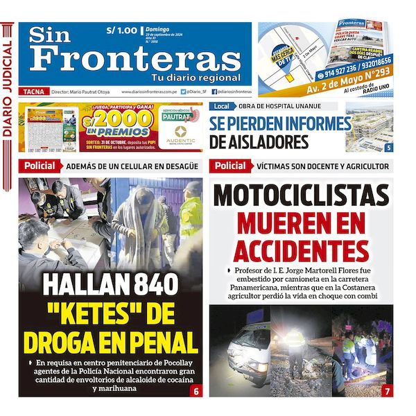 DIARIO SIN FRONTERAS TACNA