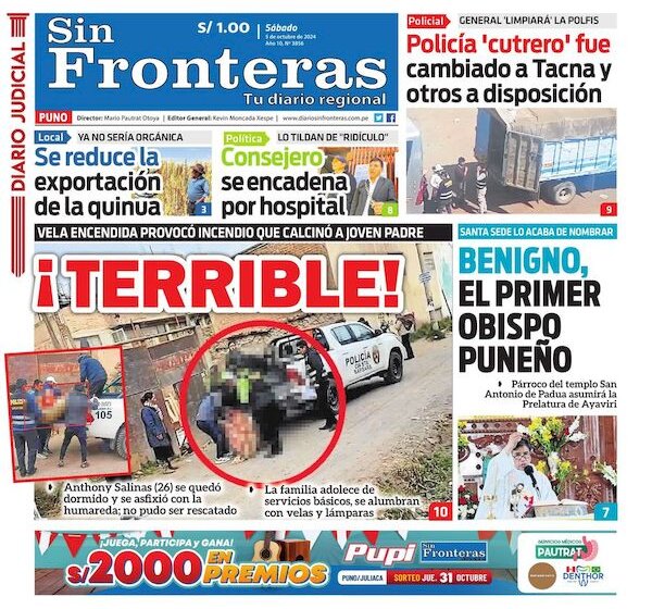  DIARIO SIN FRONTERAS PUNO 05102024