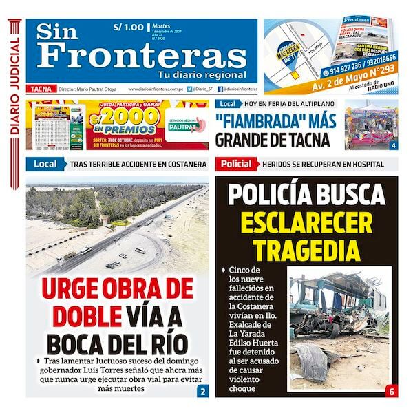 DIARIO SIN FRONTERAS TACNA