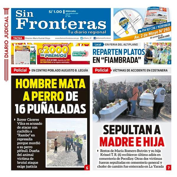 DIARIO SIN FRONTERAS TACNA