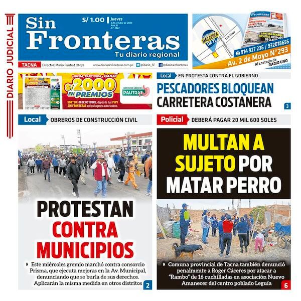 DIARIO SIN FRONTERAS TACNA