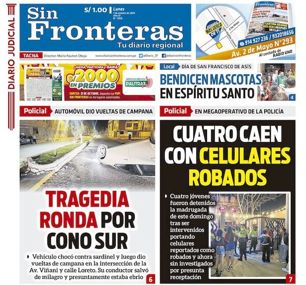  DIARIO SIN FRONTERAS TACNA  07102024