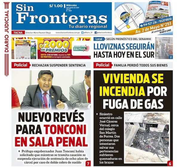 DIARIO SIN FRONTERAS TACNA