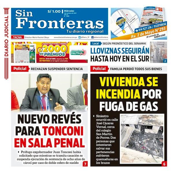 DIARIO SIN FRONTERAS TACNA