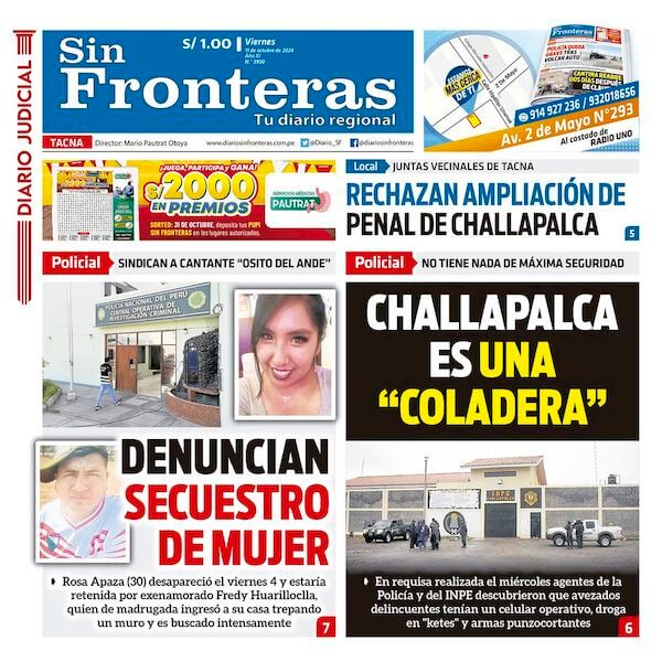 DIARIO SIN FRONTERAS TACNA