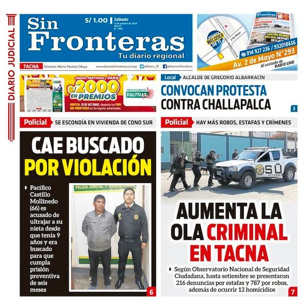 DIARIO SIN FRONTERAS TACNA