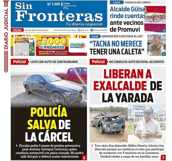  DIARIO SIN FRONTERAS TACNA 14102024