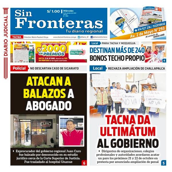 DIARIO SIN FRONTERAS TACNA