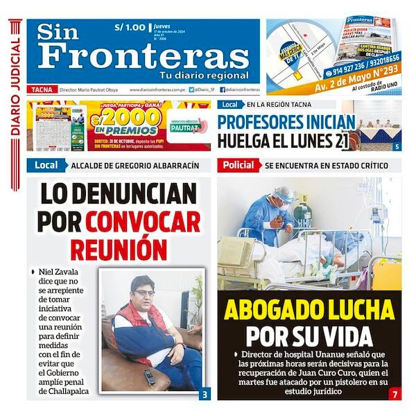 DIARIO SIN FRONTERAS TACNA