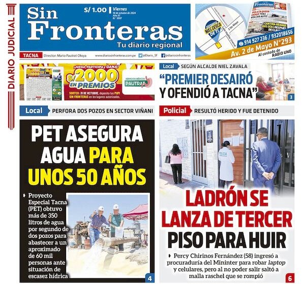 DIARIO SIN FRONTERAS TACNA