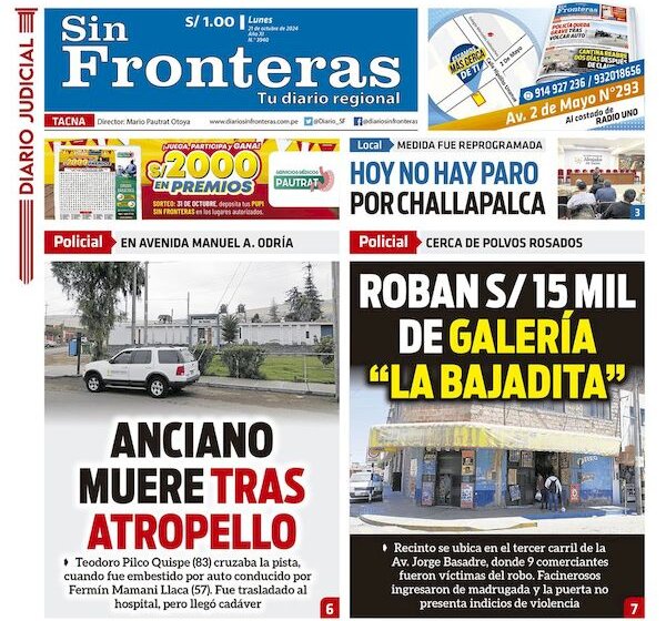 DIARIO SIN FRONTERAS TACNA