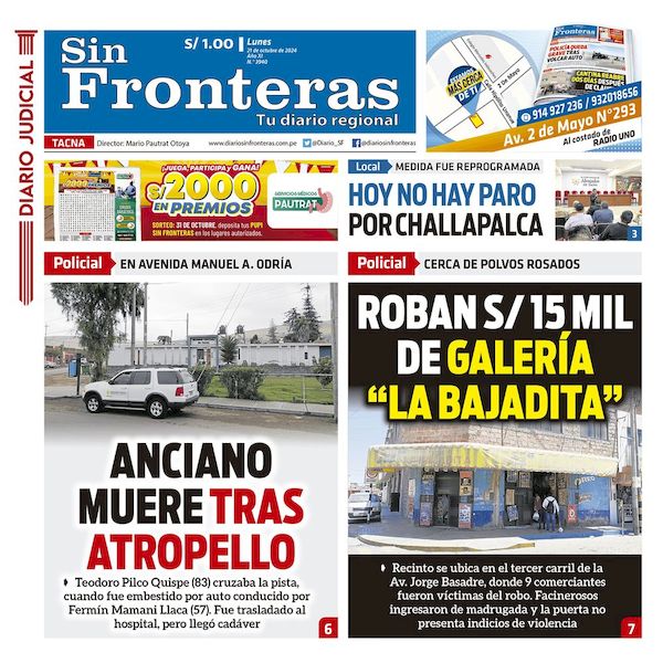 DIARIO SIN FRONTERAS TACNA