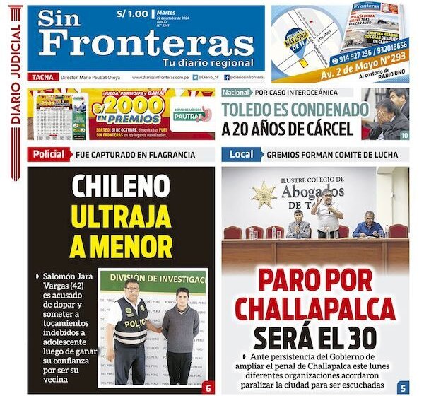 DIARIO SIN FRONTERAS TACNA