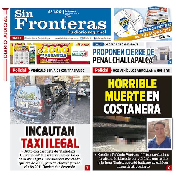 DIARIO SIN FRONTERAS TACNA