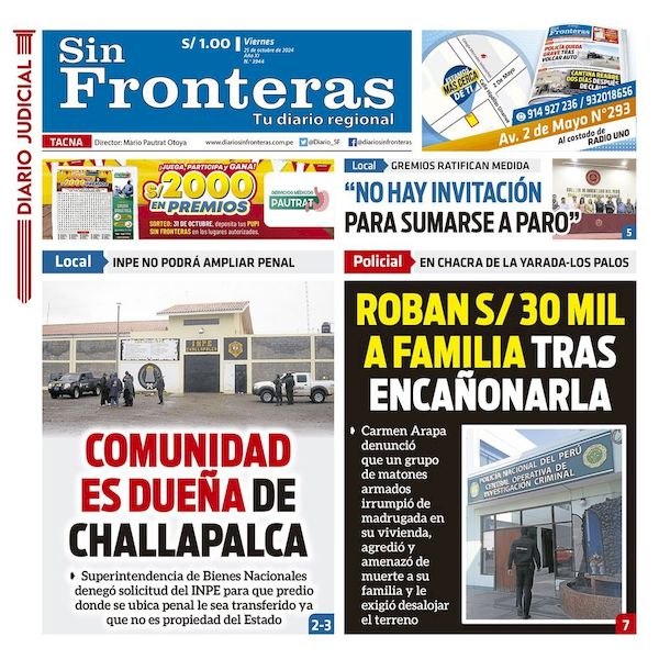 DIARIO SIN FRONTERAS TACNA