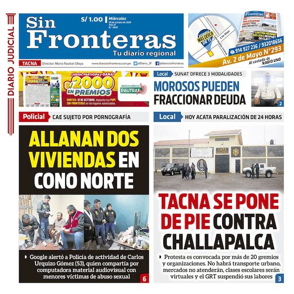 DIARIO SIN FRONTERAS TACNA