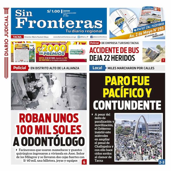 DIARIO SIN FRONTERAS TACNA