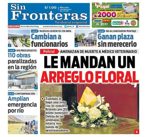 DIARIO SIN FRONTERAS AREQUIPA