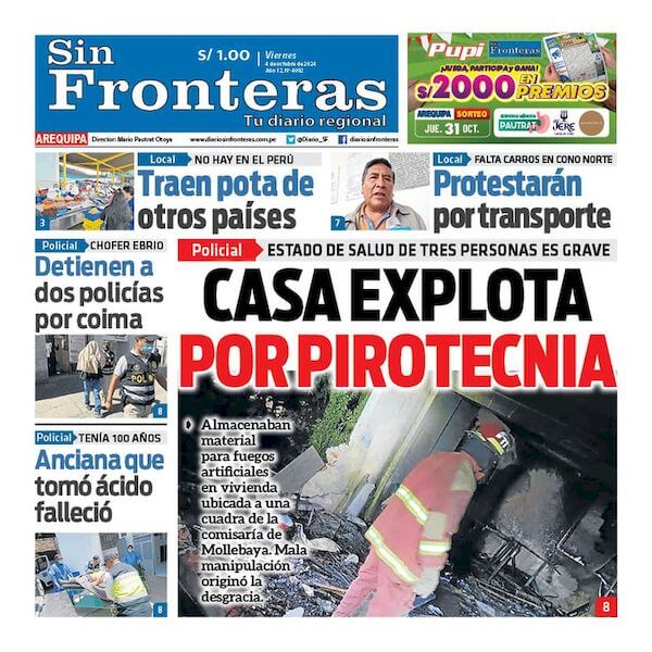 DIARIO SIN FRONTERAS AREQUIPA