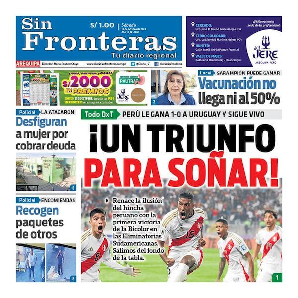 DIARIO SIN FRONTERAS AREQUIPA