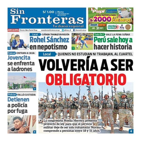 DIARIO SIN FRONTERAS AREQUIPA