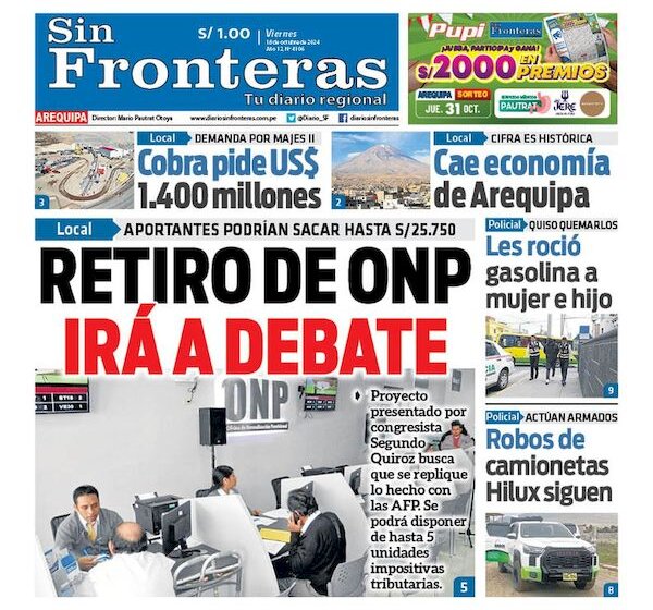 DIARIO SIN FRONTERAS AREQUIPA