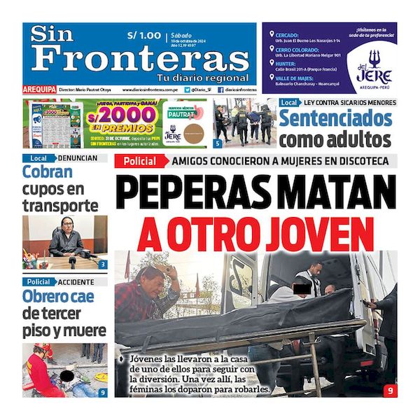 DIARIO SIN FRONTERAS AREQUIPA