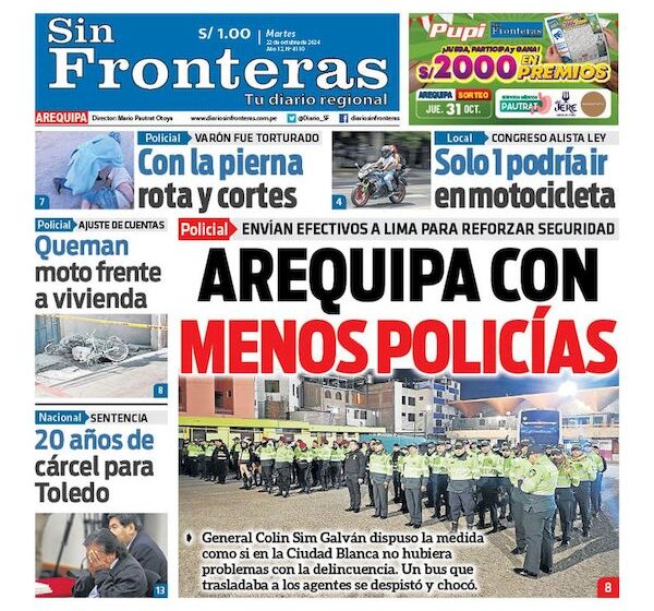  DIARIO SIN FRONTERAS AREQUIPA 22102024