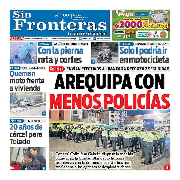 DIARIO SIN FRONTERAS AREQUIPA