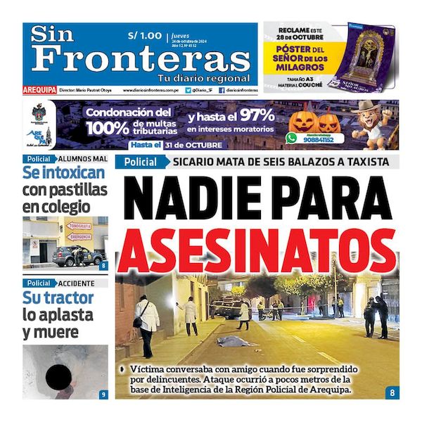 DIARIO SIN FRONTERAS AREQUIPA