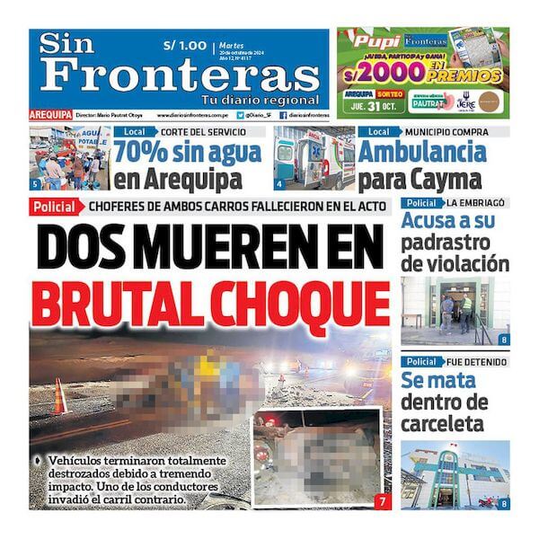 DIARIO SIN FRONTERAS AREQUIPA