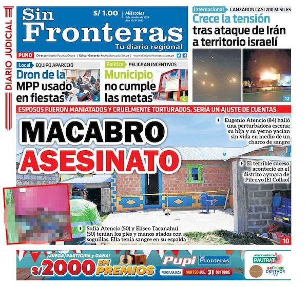  DIARIO SIN FRONTERAS PUNO 02102024