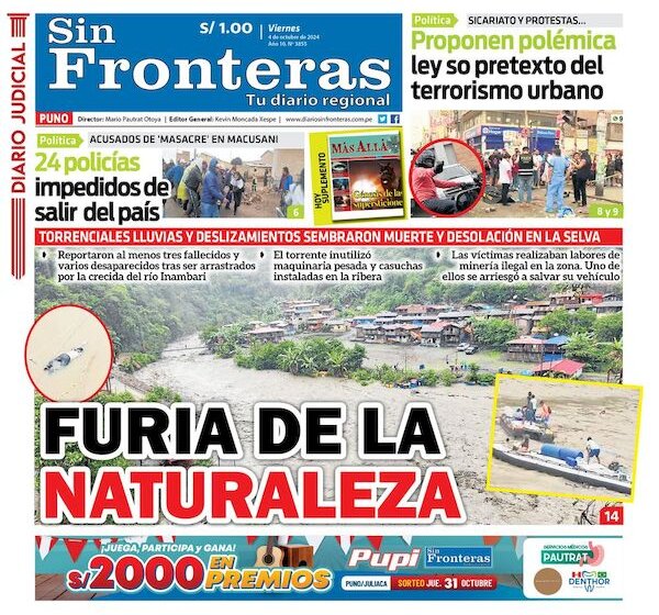  DIARIO SIN FRONTERAS PUNO 04102024