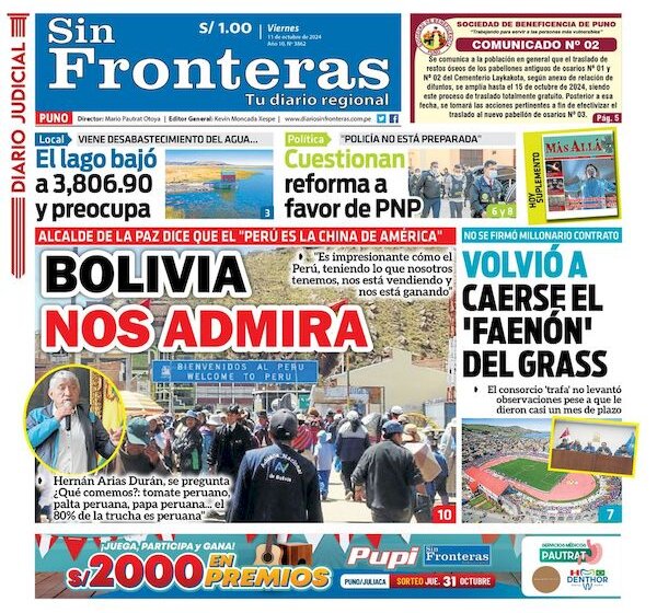  DIARIO SIN FRONTERAS PUNO 11102024