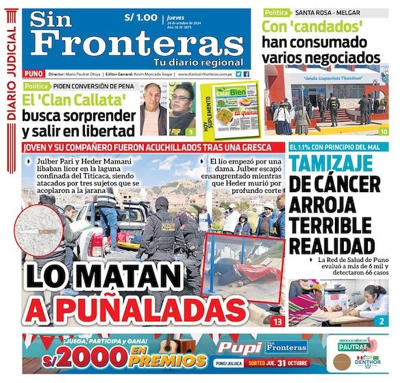  DIARIO SIN FRONTERAS PUNO 24102024