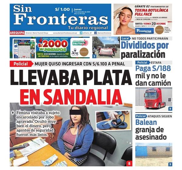  DIARIO SIN FRONTERAS AREQUIPA 07112024