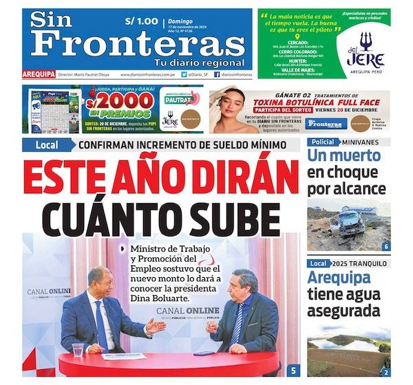  DIARIO SIN FRONTERAS AREQUIPA 17112024