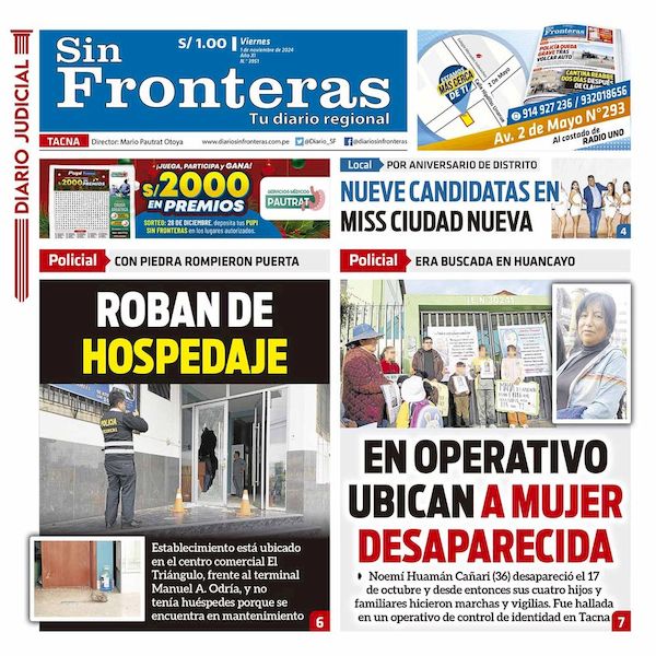 DIARIO SIN FRONTERAS TACNA