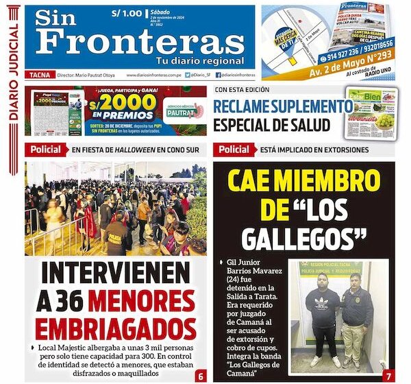  DIARIO SIN FRONTERAS TACNA  02112024