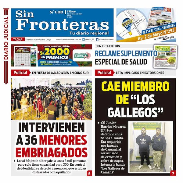 DIARIO SIN FRONTERAS TACNA