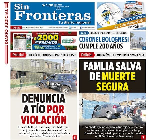 DIARIO SIN FRONTERAS TACNA