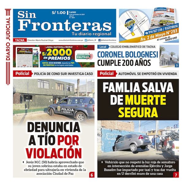 DIARIO SIN FRONTERAS TACNA