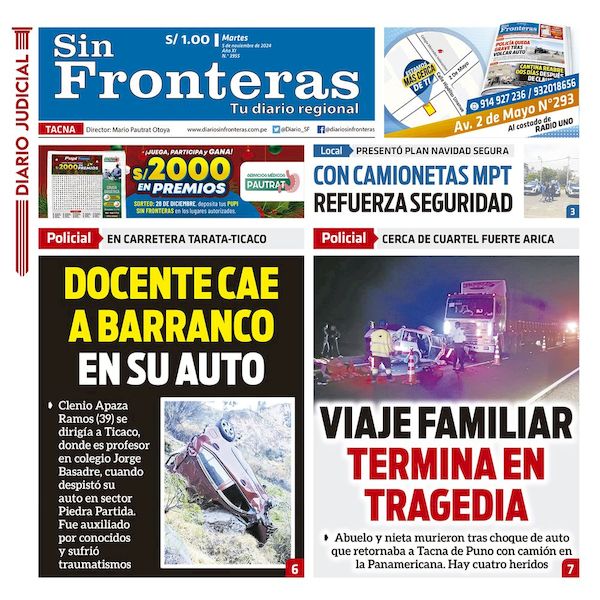 DIARIO SIN FRONTERAS TACNA