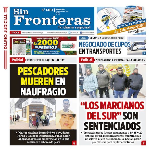 DIARIO SIN FRONTERAS TACNA