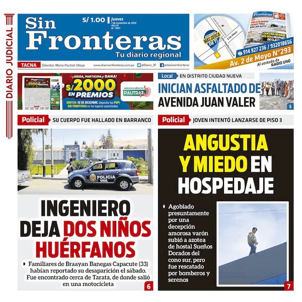 DIARIO SIN FRONTERAS TACNA