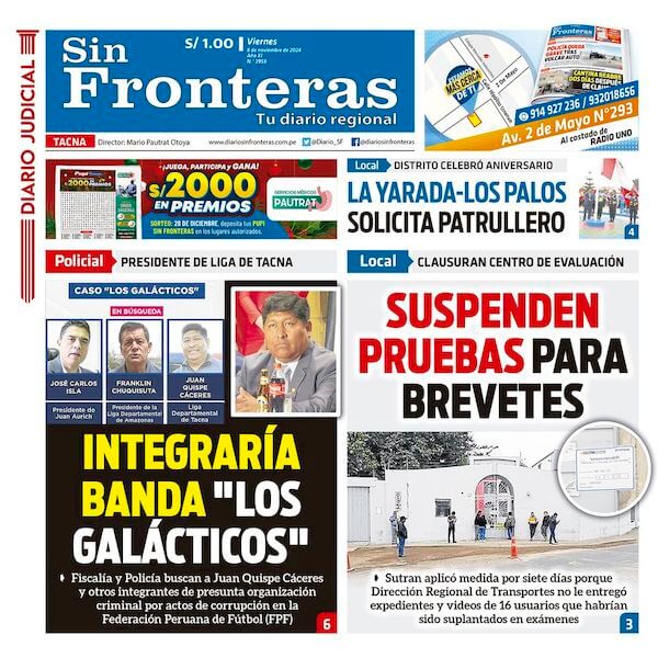 DIARIO SIN FRONTERAS TACNA