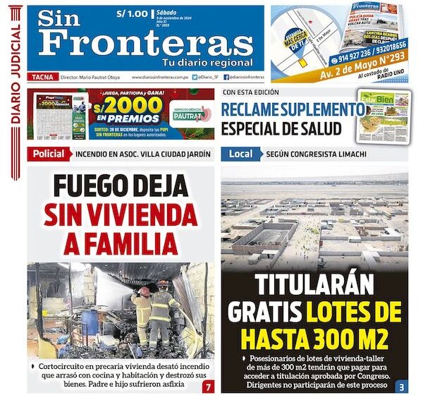 DIARIO SIN FRONTERAS TACNA