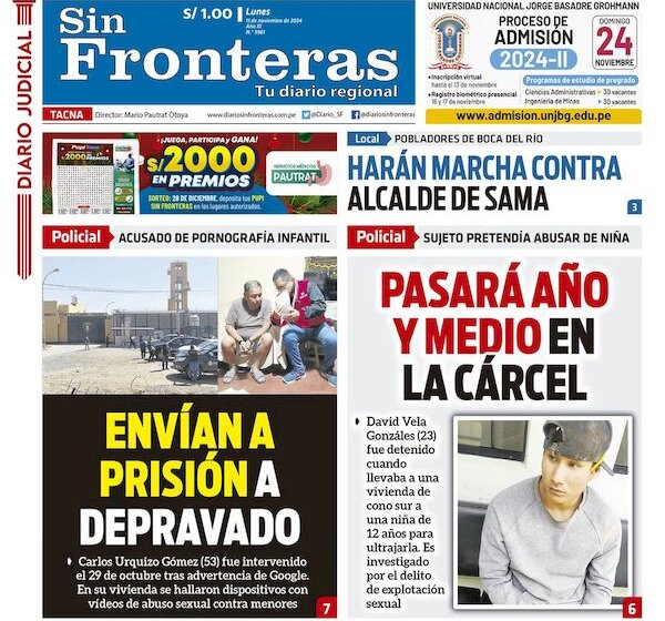 DIARIO SIN FRONTERAS TACNA