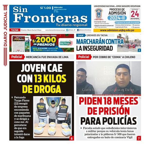 DIARIO SIN FRONTERAS TACNA