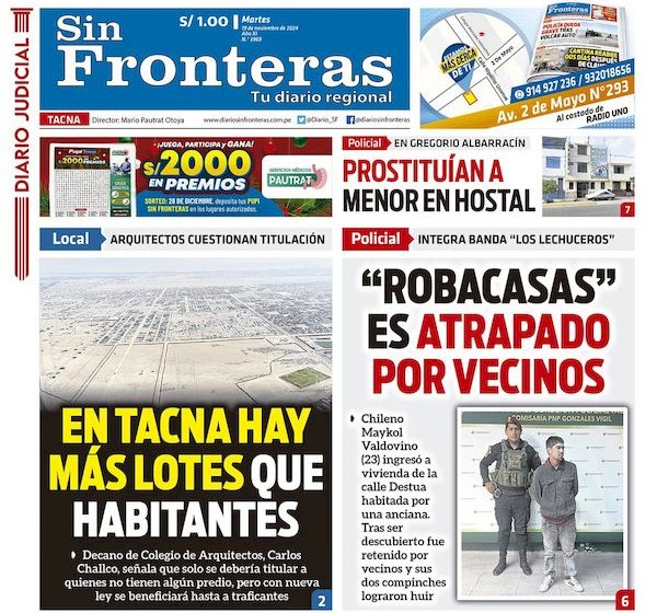 DIARIO SIN FRONTERAS TACNA